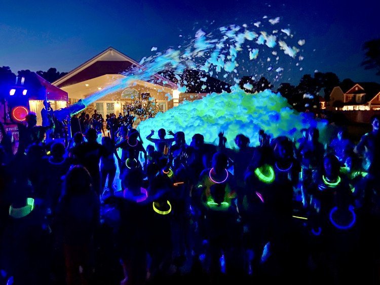 One Hour Ultimate UV Glow Foam Party Experience CLE Bounce Houses