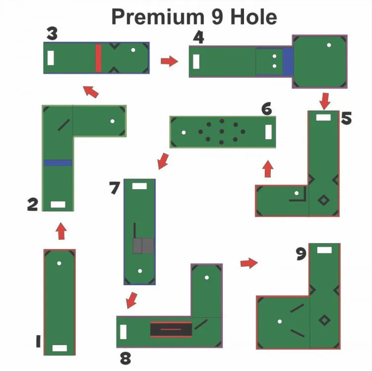 9 Hole LED Mini Golf