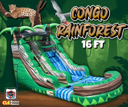 16ft Congo Rainforest Single Lane Water Slide