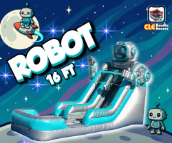 16ft Robot Single Lane Water Slide