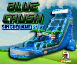 19ft Blue Crush Single Lane Water Slide