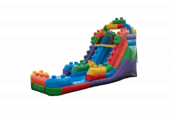 7A9B8FBF 44AD 4D16 8AB9 69AFAECC9E55 1696198942 16ft Mega Blocks Single Lane Water Slide