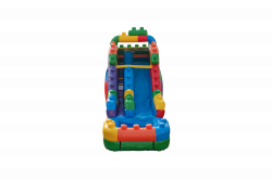 81AB3375 3A57 40BD 8B80 986989BFA4BB 1696198944 1 16ft Mega Blocks Single Lane Water Slide