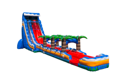 CATEs67Q 1741806630 29ft Tropical Fire Blast Dual Lane Water Slide *All Weekend*