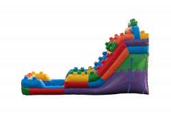 F725DDA0 1F14 424B B5E4 4F07206EF79C 1696198945 1 16ft Mega Blocks Single Lane Water Slide