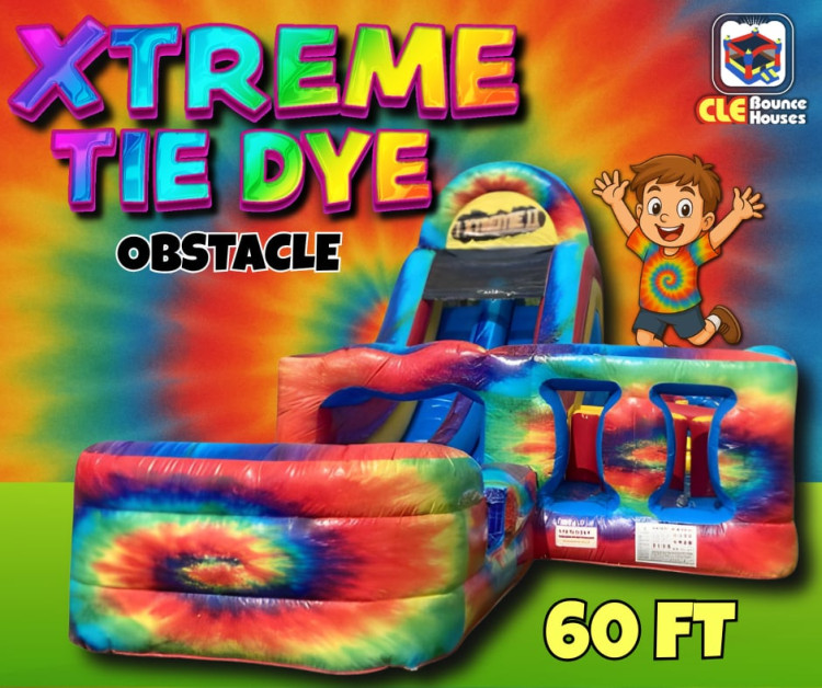60ft Xtreme Tie Dye Challenge Obstacle Course (wet/dry)